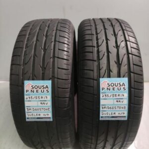2 pneus semi novos 235-55r17 bridgestone - oferta dos portes