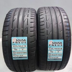 2 pneus semi novos 225-40r18 bridgestone - oferta dos portes