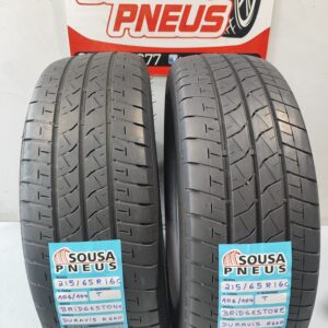 2 pneus semi novos 215-65R16C Bridgestone - Oferta dos Portes