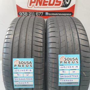 2 pneus semi novos 225-45r18 Bridgestone - Oferta dos  portes