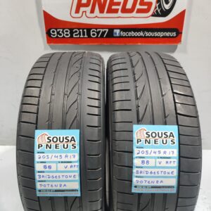 2 pneus semi novos 205-45R17 Bridgestone - Oferta dos portes