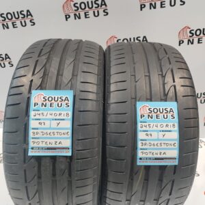 2 pneus semi novos 245-40R18 Bridgestone - Oferta dos portes