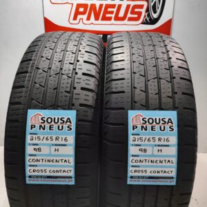 2 pneus semi novos continental 215/65R16 98H Oferta dos portes