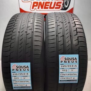 2 pneus semi novos continental 225/55R19 103V Oferta dos Portes
