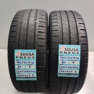 2 pneus semi novos 185-50r16 continental - oferta dos portes
