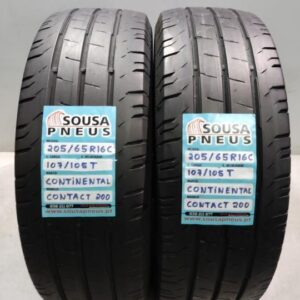 2 pneus semi novos 205-65r16c continental - oferta dos portes