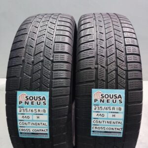 2 pneus semi novos 235-65r18 continental - oferta dos portes