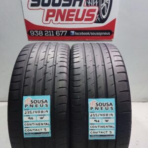 2 pneus semi novos 235-40r19 continental - oferta dos portes