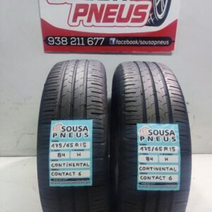 2 pneus semi novos 175-65r15 continental - oferta dos portes