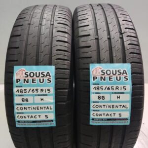 2 pneus semi novos 185-65r15 continental - oferta dos portes