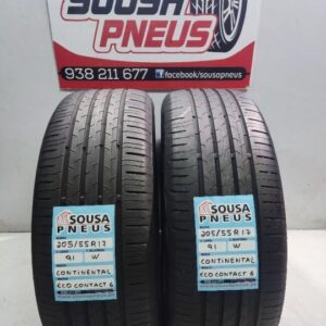 2 pneus semi novos 205-55r17 continental - oferta dos portes