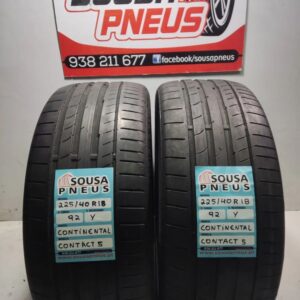 2 pneus semi novos 225-40r18 continental - oferta dos portes