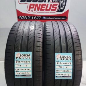 2 pneus como novos 245-40r19 continental - oferta dos portes