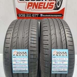 2 pneus semi novos 225-50R17 Continental - Oferta dos portes