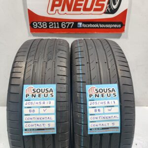 2 pneus semi novos 205-45R17 Continental - Oferta dos portes