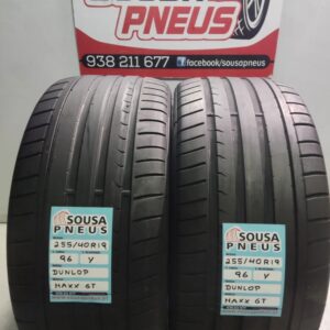 2 pneus semi novos 255-40r19 dunlop - oferta da entrega