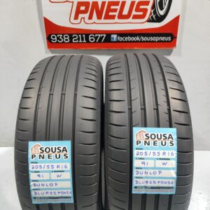 2 pneus semi novos 205-55R16 Dunlop - Oferta dos portes