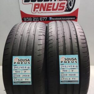 2 pneus semi novos 245-45r18 goodyear - oferta dos portes