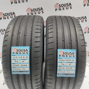 2 pneus semi novos 245-45R18 Goodyear - Oferta dos portes