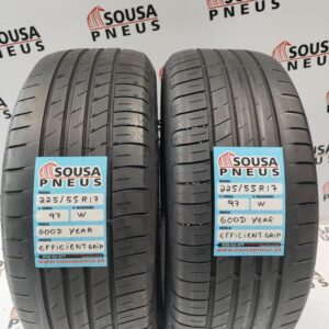 2 pneus semi novos 225-55R17 Goodyear - Oferta dos portes