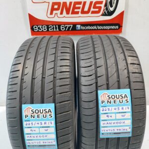 2 pneus semi novos 225-45R17 Hankook - Oferta da entrega