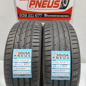 2 pneus semi novos 205-50R17 Hankook RFT - Oferta dos Portes