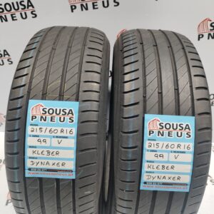 2 pneus semi novos 215-60R16 Kleber - Oferta dos Portes
