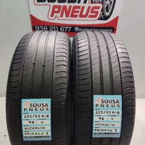 2 pneus semi novos 225-55r18 michelin - oferta dos portes