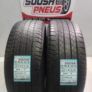 2 pneus semi novos 265-60r18 michelin - oferta dos portes