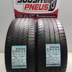 2 pneus semi novos 225-50r17 michelin - oferta dos portes