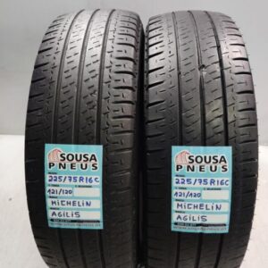 2 pneus semi novos 225-75r16c michelin - oferta dos portes 120 EUROS