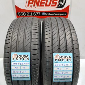 2 pneus semi novos 205-55R17 Michelin - Oferta dos Portes 120 Euros