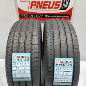 2 pneus semi novos 205-55R17 Michelin - Oferta dos Portes