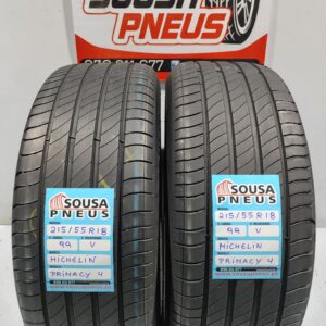 2 pneus semi novos 215-55R18 Michelin primacy 4 - Oferta dos portes