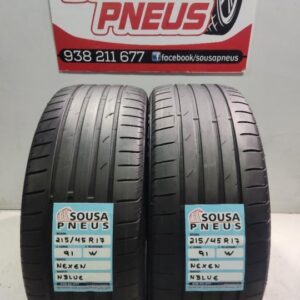 2 pneus semi novos 215-45r17 NEXEN - oferta dos portes 90 EUROS