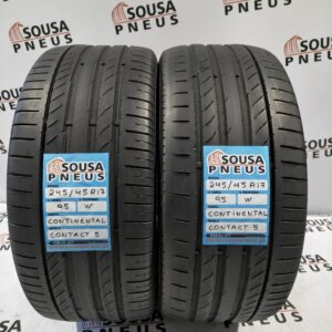 2 pneus semi novos Continental 245/45R17 95w - Oferta dos Portes