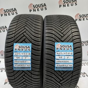 2 pneus semi novos Hankook 225/45R18 95Y Oferta dos Portes